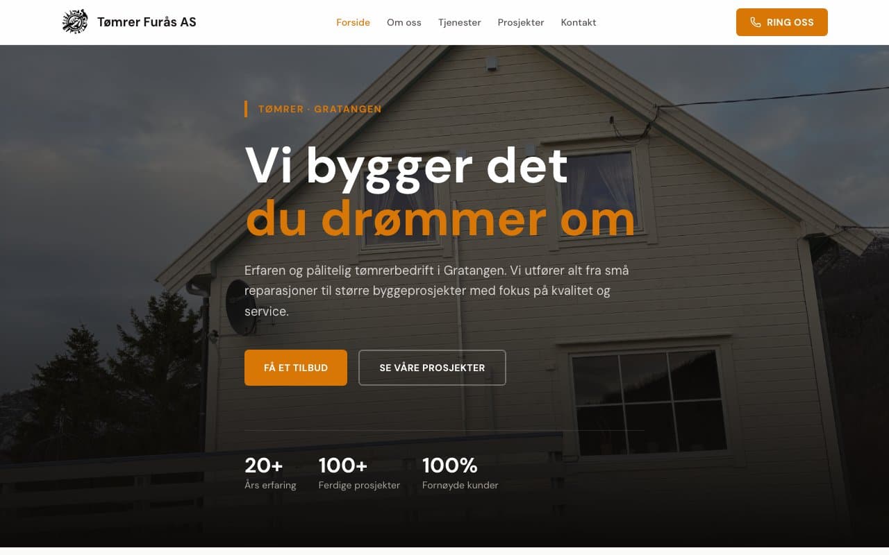 Tømrer Furås AS skjermbilde